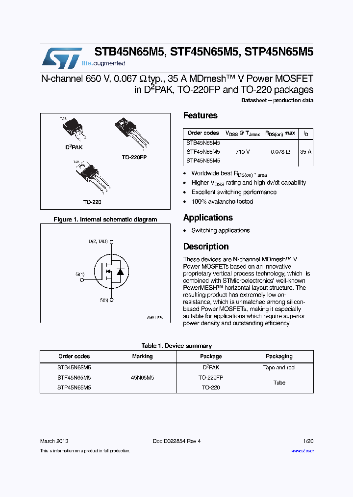 STP45N65M5_7531267.PDF Datasheet