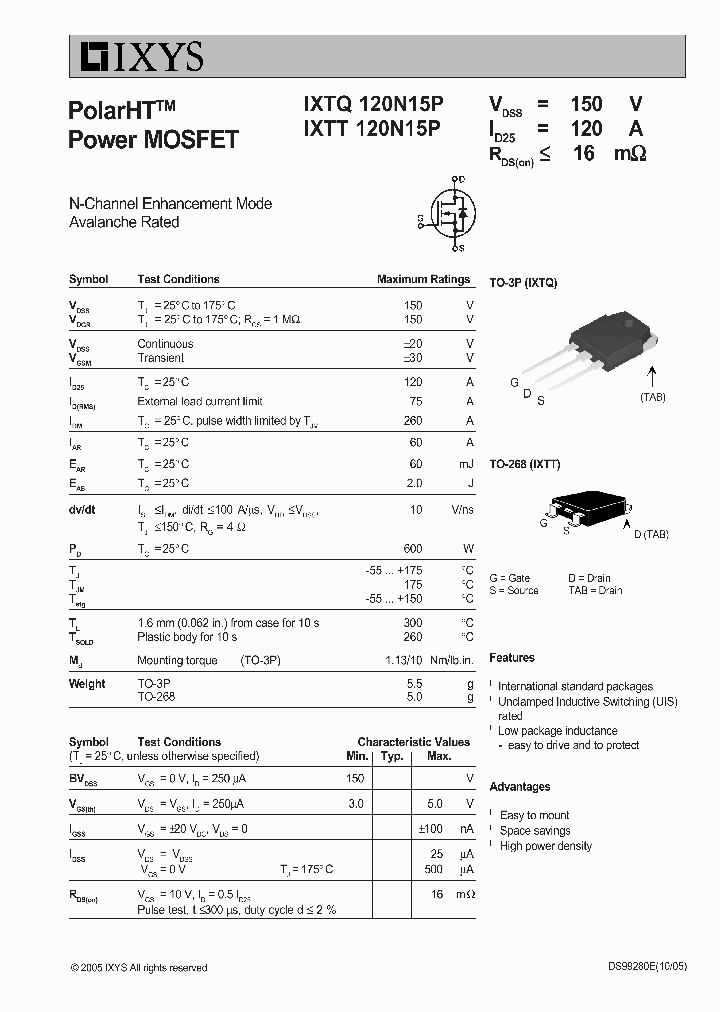 IXTT120N15P_7531133.PDF Datasheet