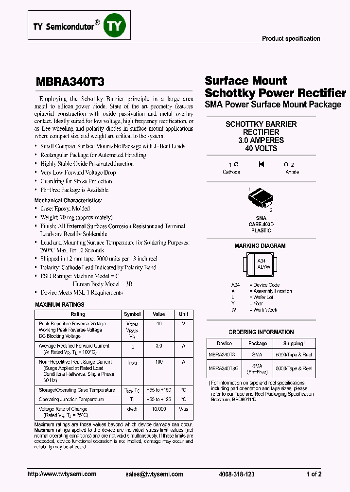 MBRA340T3_7532108.PDF Datasheet