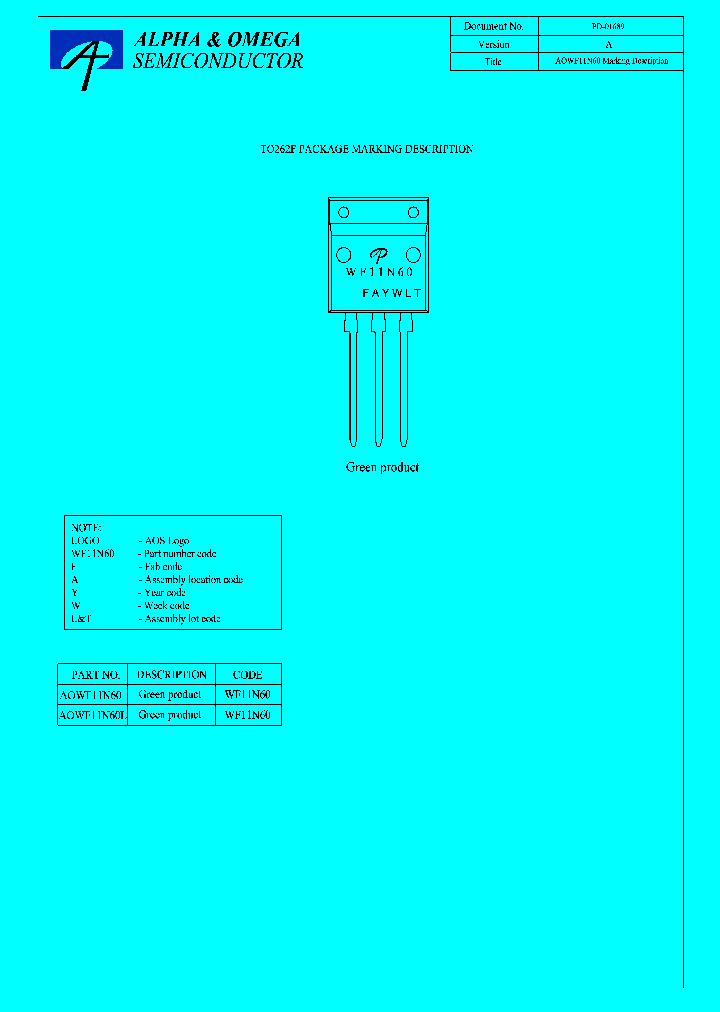 AOWF11N60_7532220.PDF Datasheet