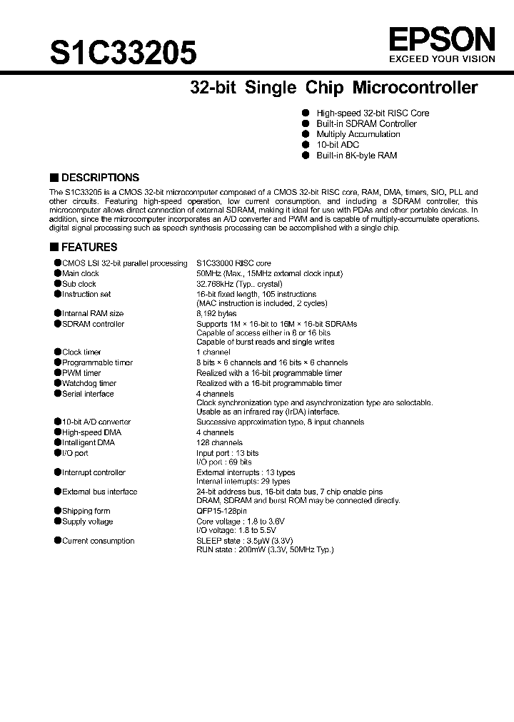 S1C33205_7533036.PDF Datasheet