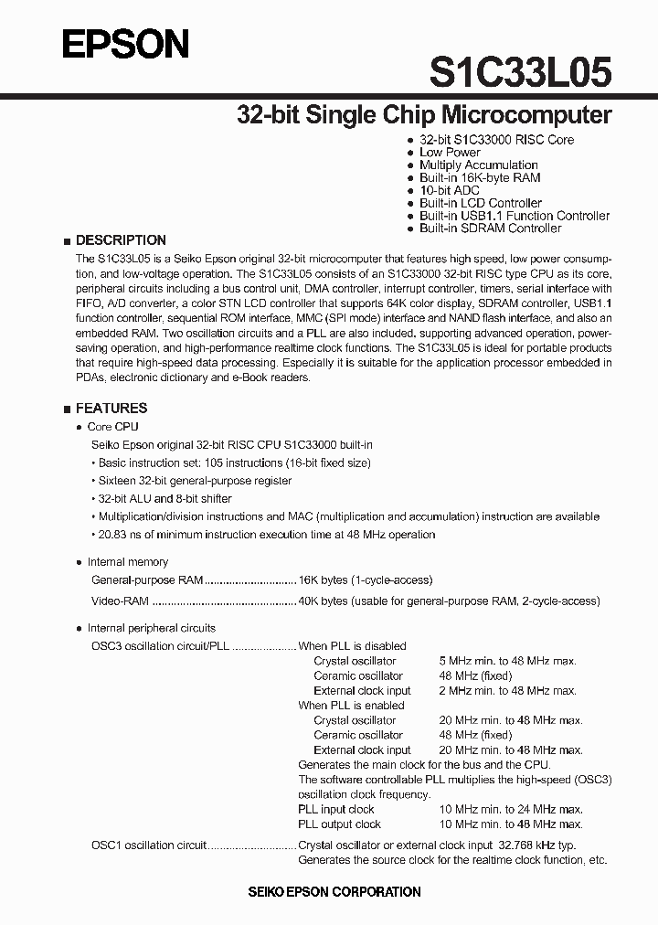 S1C33L05_7533046.PDF Datasheet