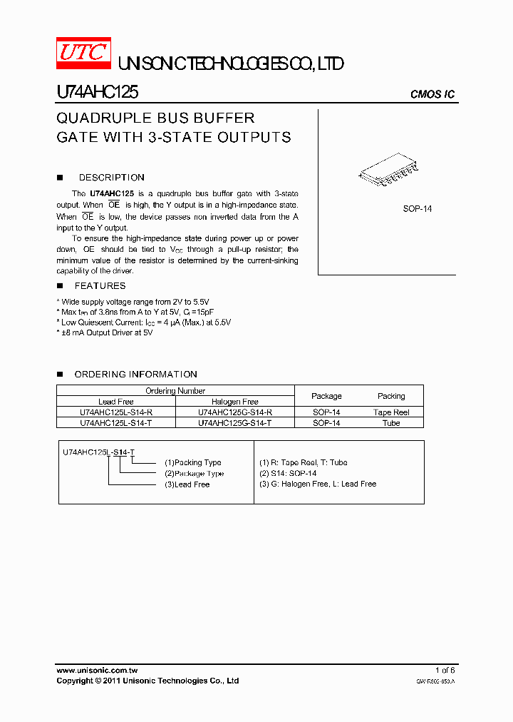 U74AHC125_7533876.PDF Datasheet