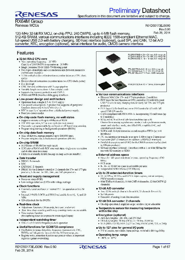 R5F564MLHDBG_7534987.PDF Datasheet