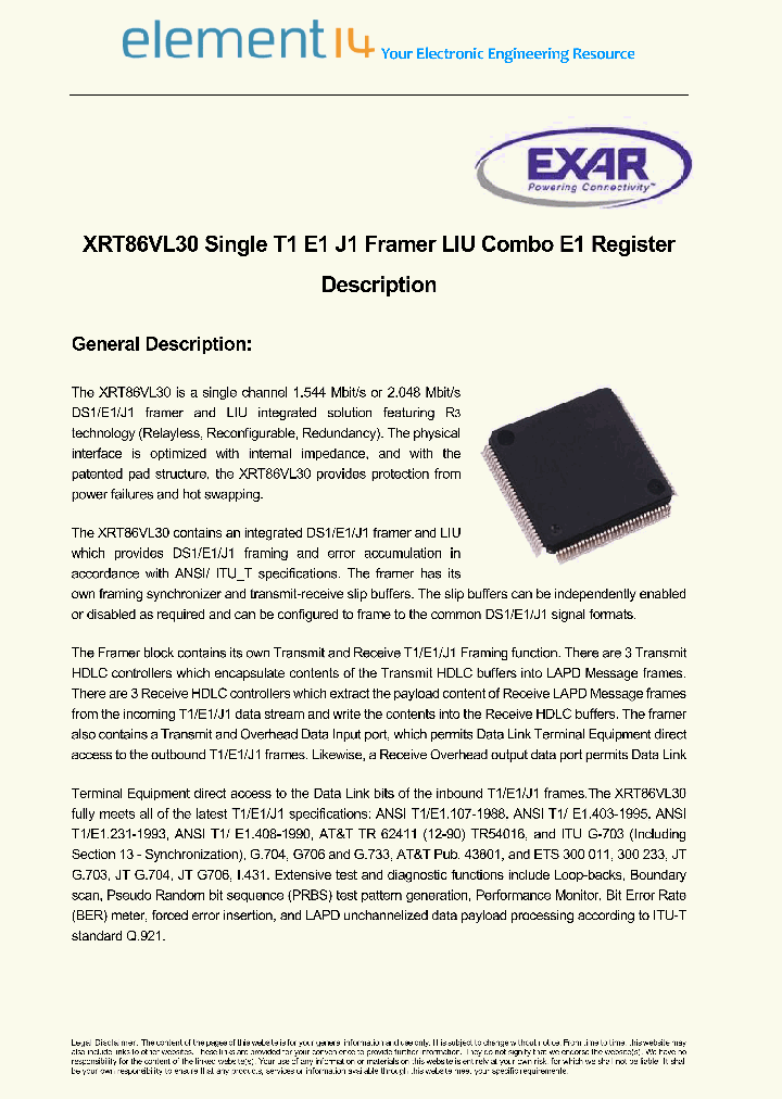 XRT86VL3010_7535660.PDF Datasheet