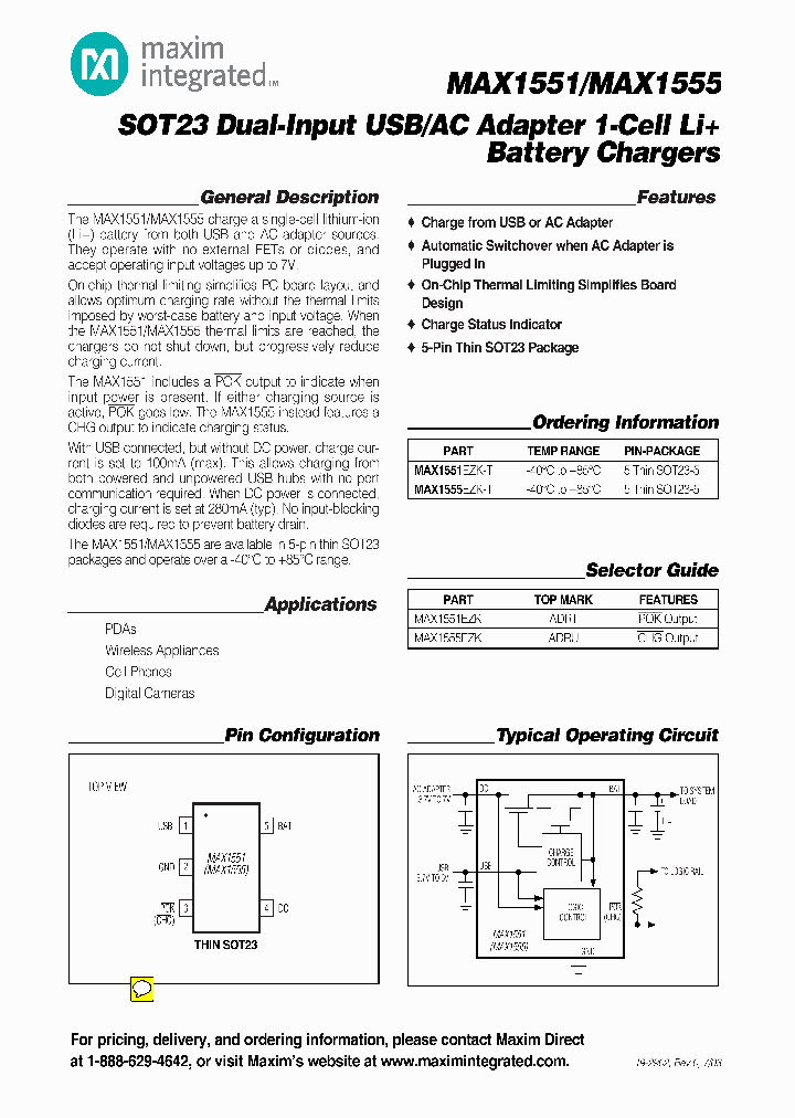 MAX1551EZK_7536640.PDF Datasheet