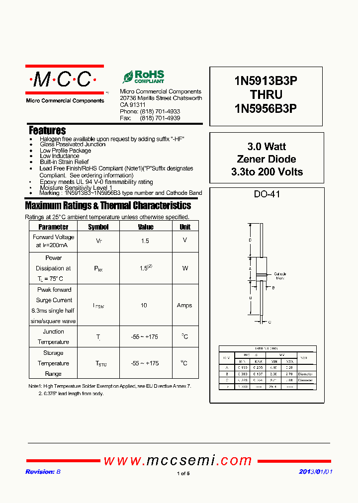 1N5913B3P13_7538971.PDF Datasheet