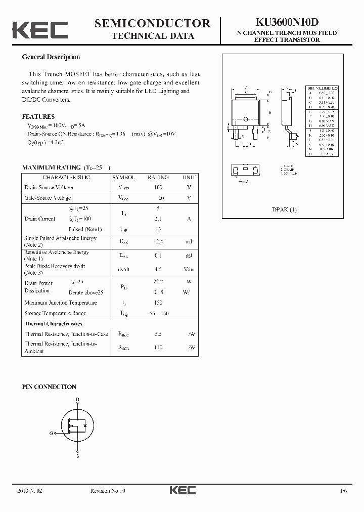 KU3600N10D_7539534.PDF Datasheet