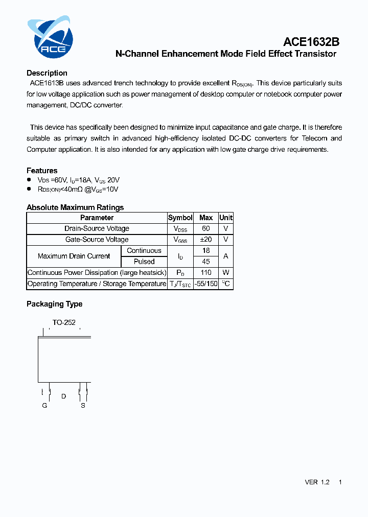 ACE1632B_7540339.PDF Datasheet