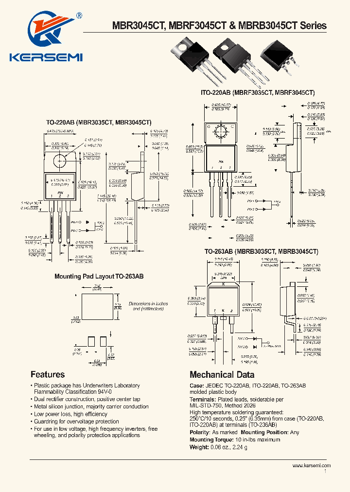 MBRF3035C_7540909.PDF Datasheet