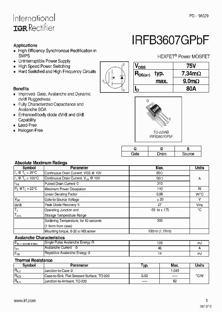 IRFB3607GPBF_7542512.PDF Datasheet