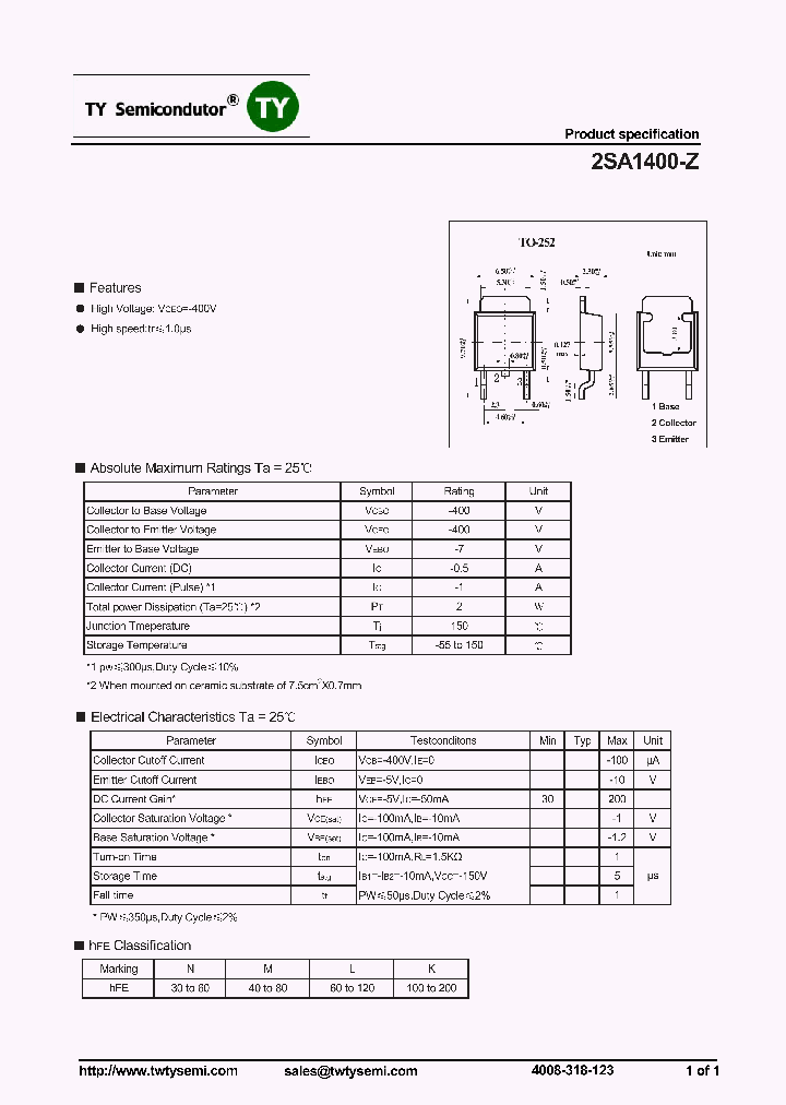 2SA1400-Z_7543668.PDF Datasheet