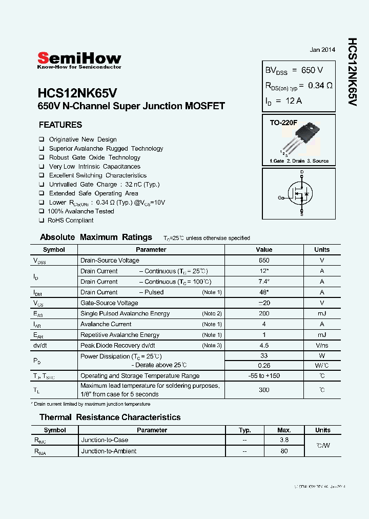 HCS12NK65V_7544606.PDF Datasheet