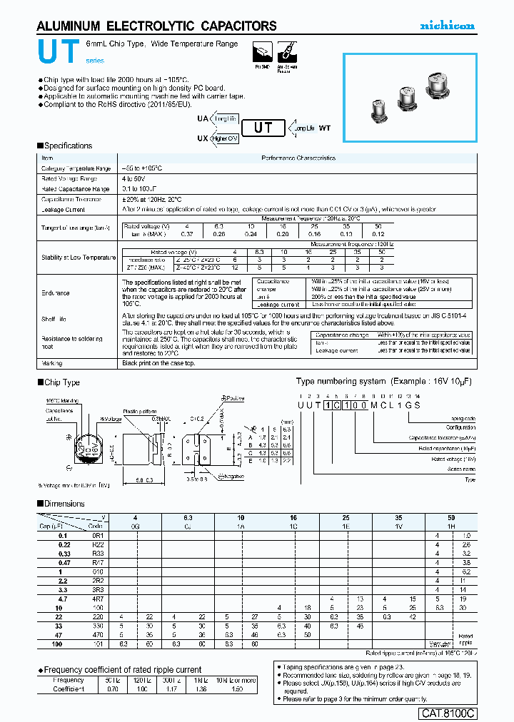 UUT1C100MCLGS_7544677.PDF Datasheet
