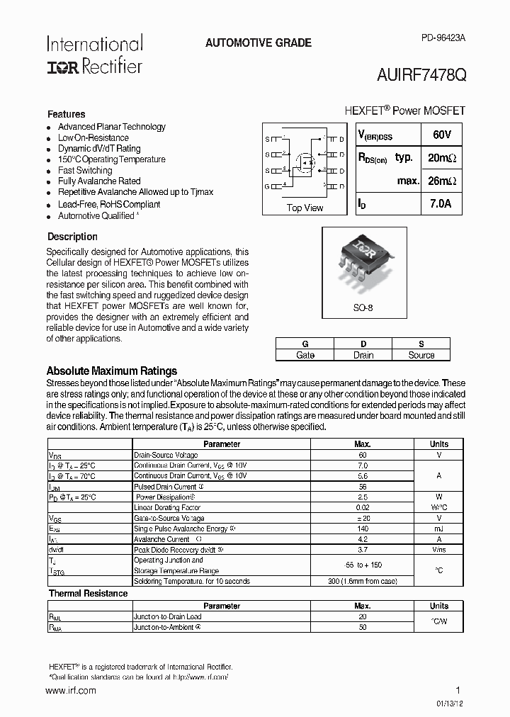 AUIRF7478Q_7546971.PDF Datasheet
