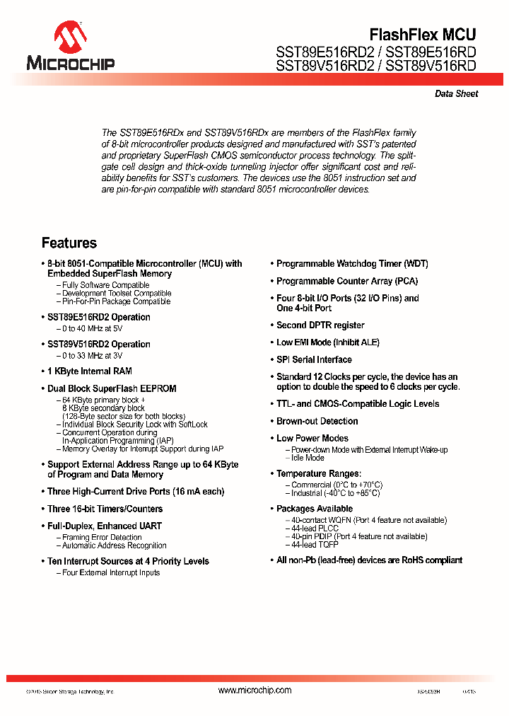 SST89V516RD_7547116.PDF Datasheet