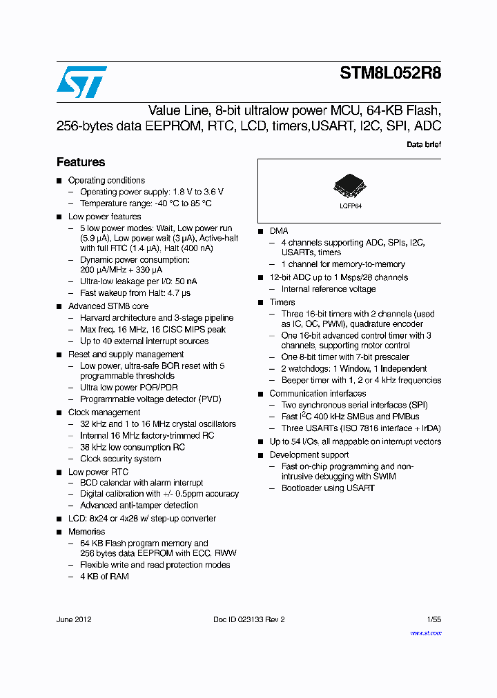 STM8L052R8T6_7548499.PDF Datasheet
