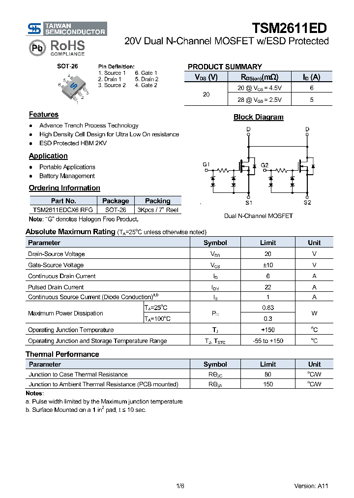 TSM2611ED_7549783.PDF Datasheet