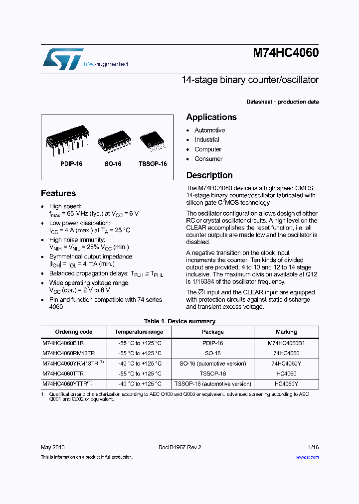 74HC4060_7552500.PDF Datasheet