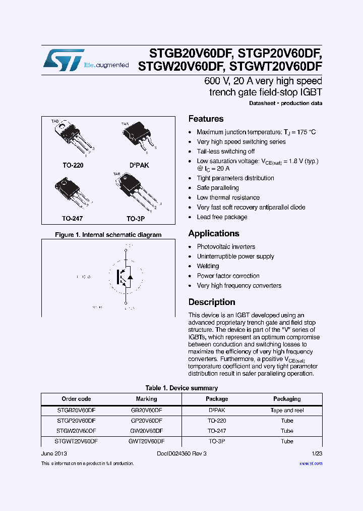 STGW20V60DF_7552551.PDF Datasheet