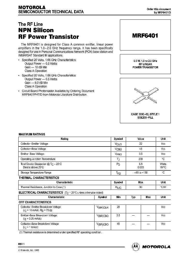 MRF6401_7553632.PDF Datasheet