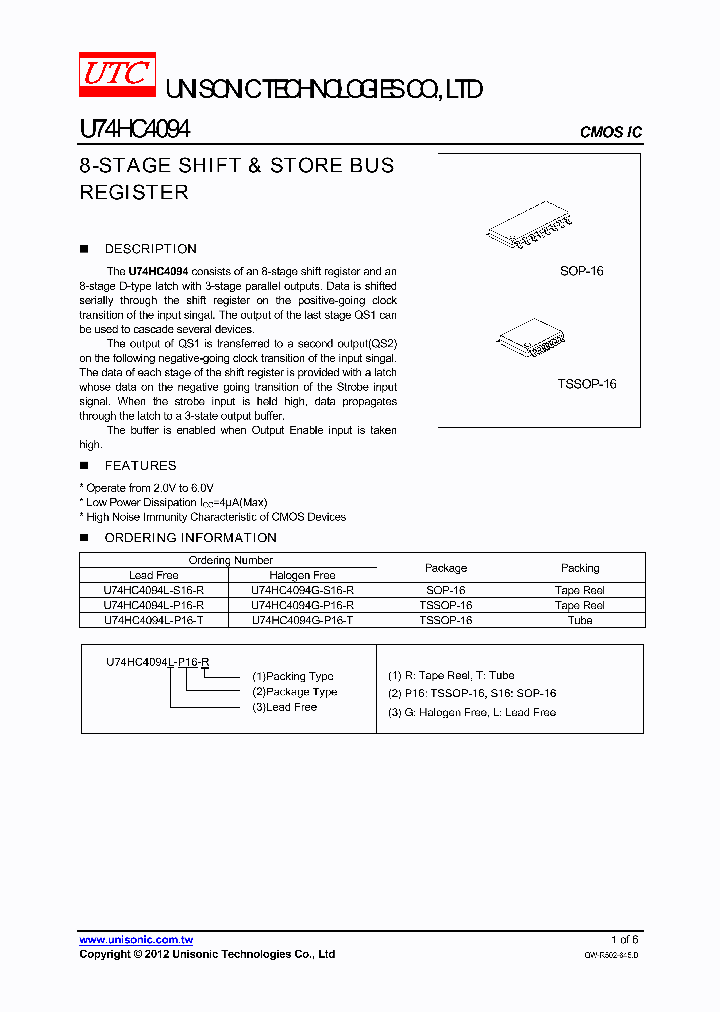U74HC4094G-S16-R_7555341.PDF Datasheet