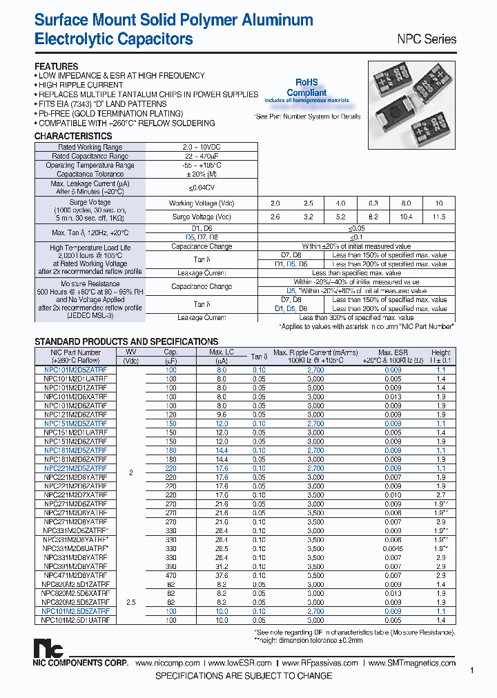 NPC101M25D5ZATRF_7555819.PDF Datasheet