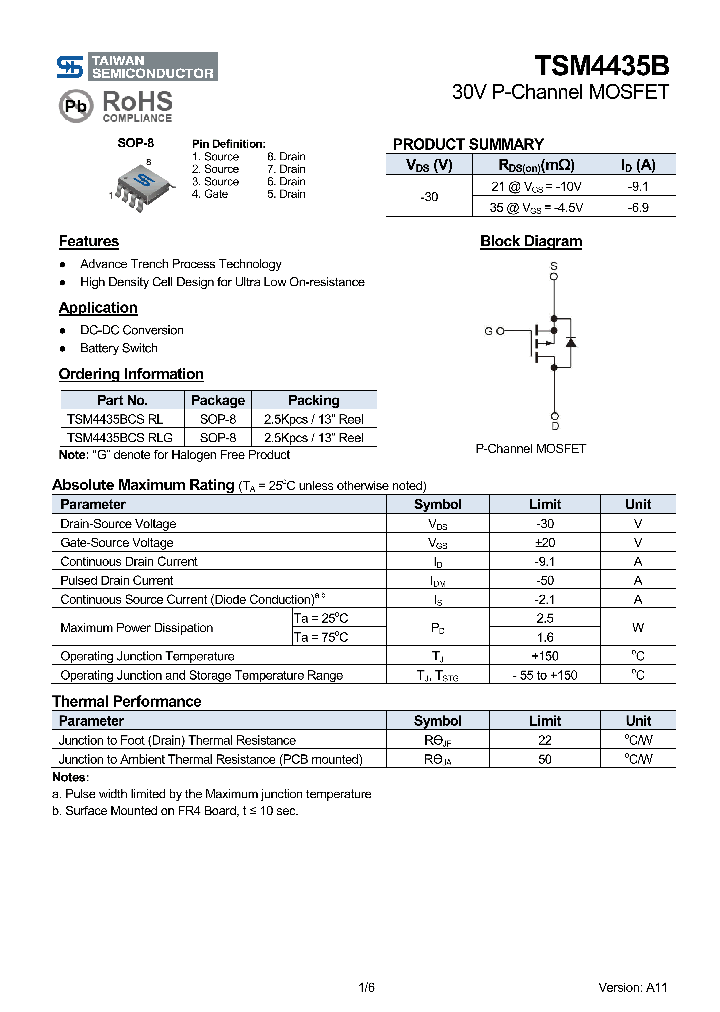TSM4435BCSRL_7557004.PDF Datasheet