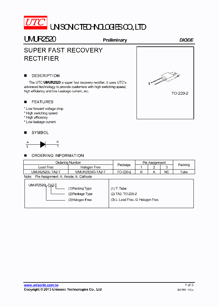 UMUR2520L-TA2-T_7558622.PDF Datasheet