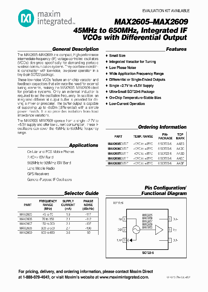 MAX2605EUT-T_7560791.PDF Datasheet