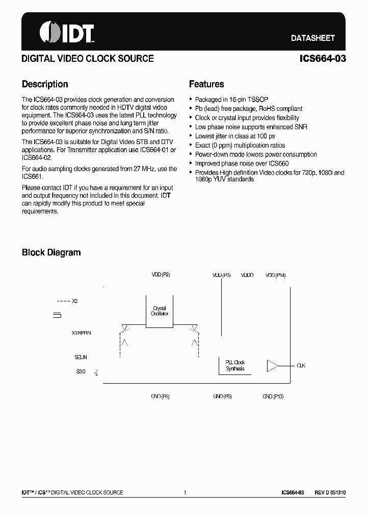 ICS664G-03LF_7561547.PDF Datasheet
