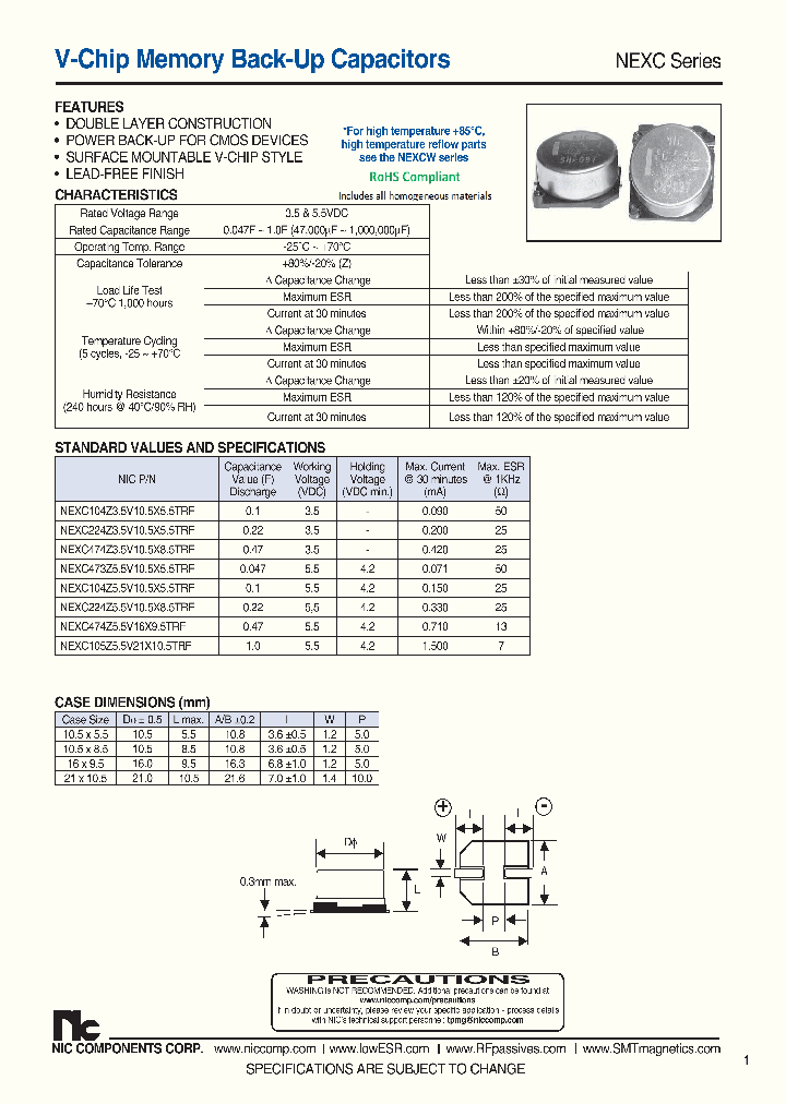 NEXC224Z55V105X85TRF_7564072.PDF Datasheet