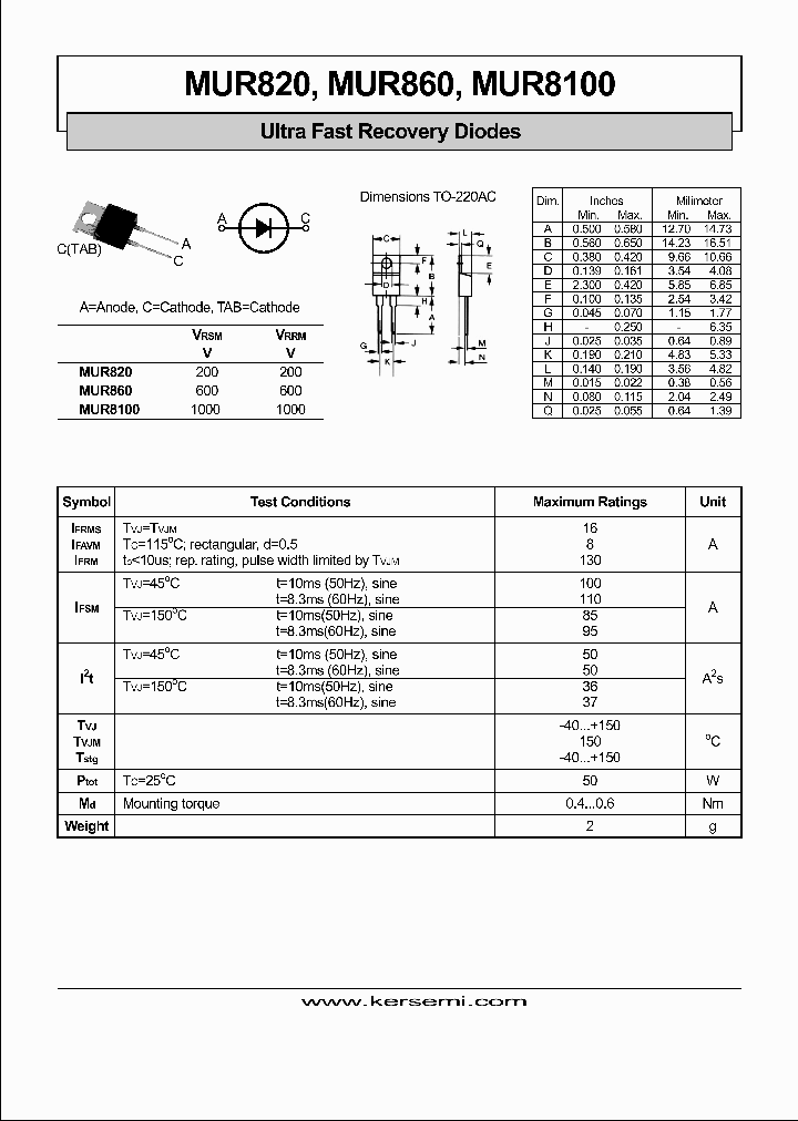 MUR820_7564953.PDF Datasheet