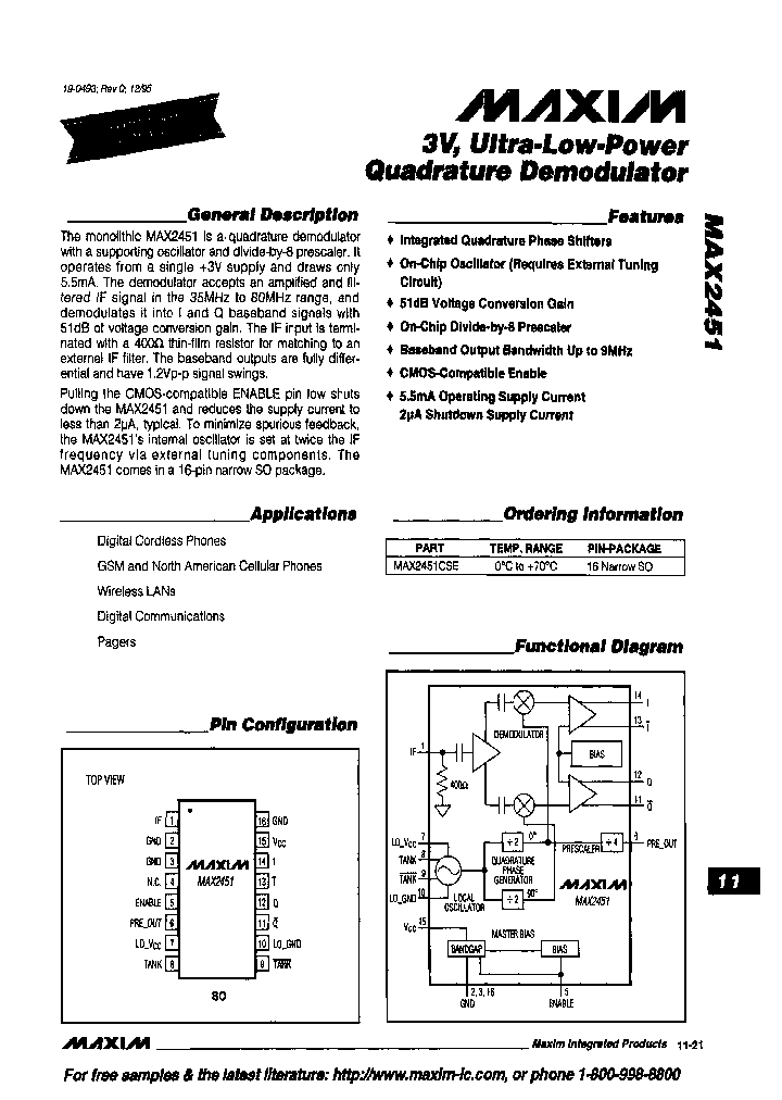 MAX2451CSET_7566145.PDF Datasheet