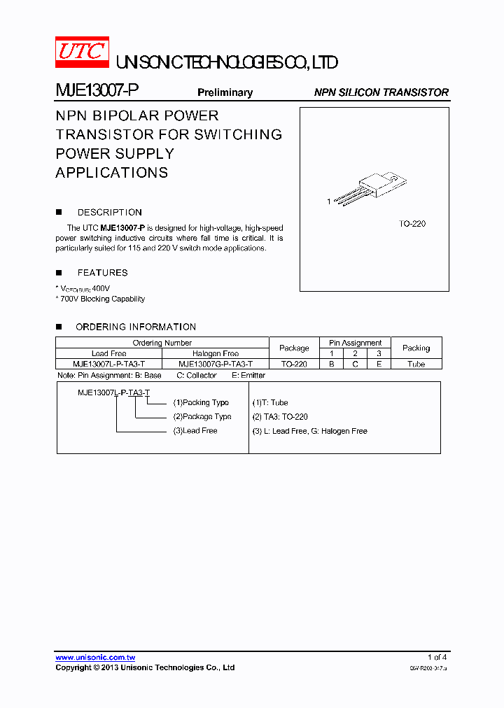 MJE13007-P_7567608.PDF Datasheet