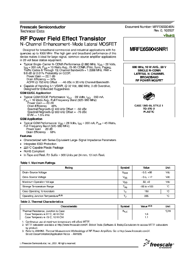 MRFE6S9045NR1_7569208.PDF Datasheet