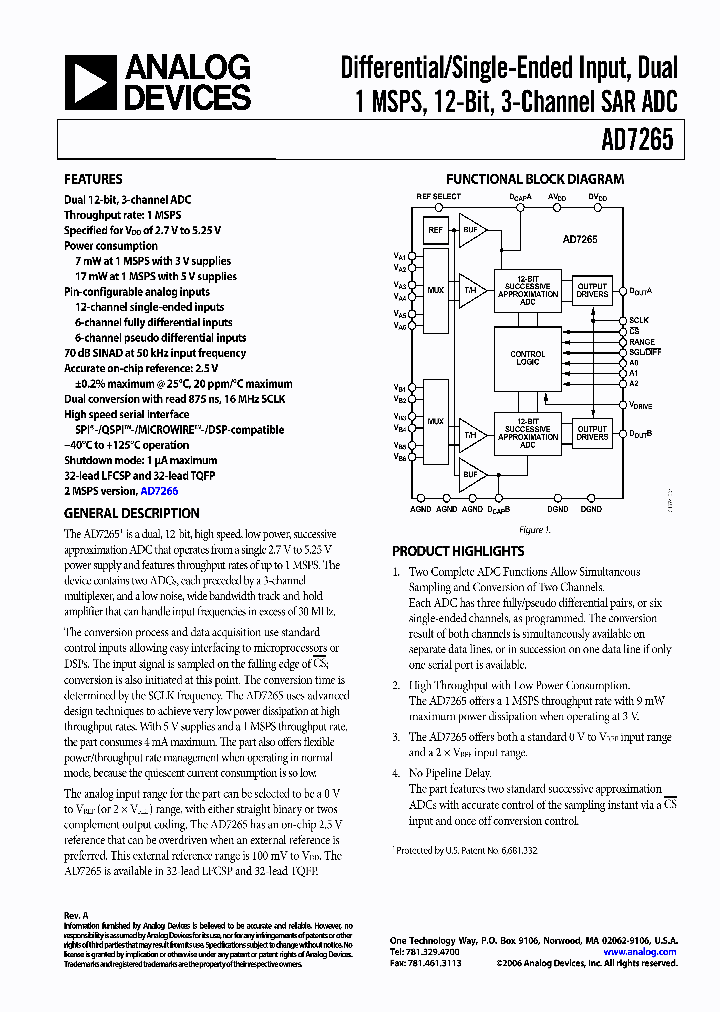 AD7265BCPZ_7569930.PDF Datasheet