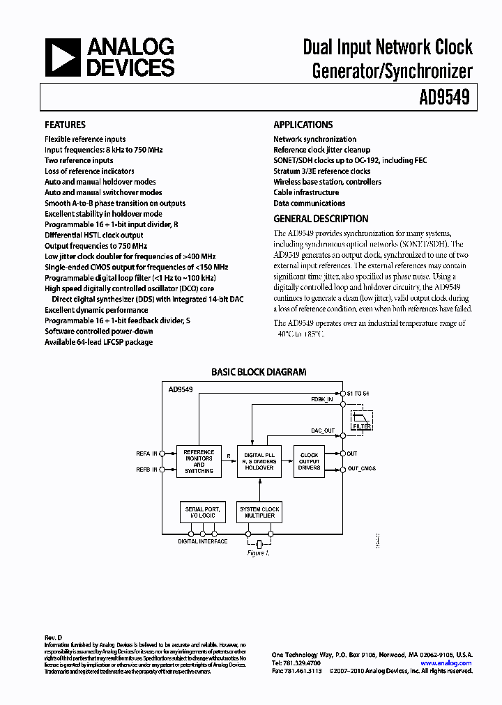 AD9549ABCPZ_7570190.PDF Datasheet