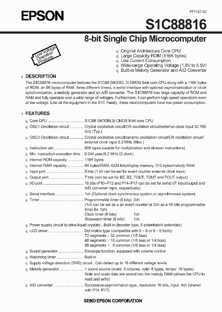 S1C88816_7571149.PDF Datasheet
