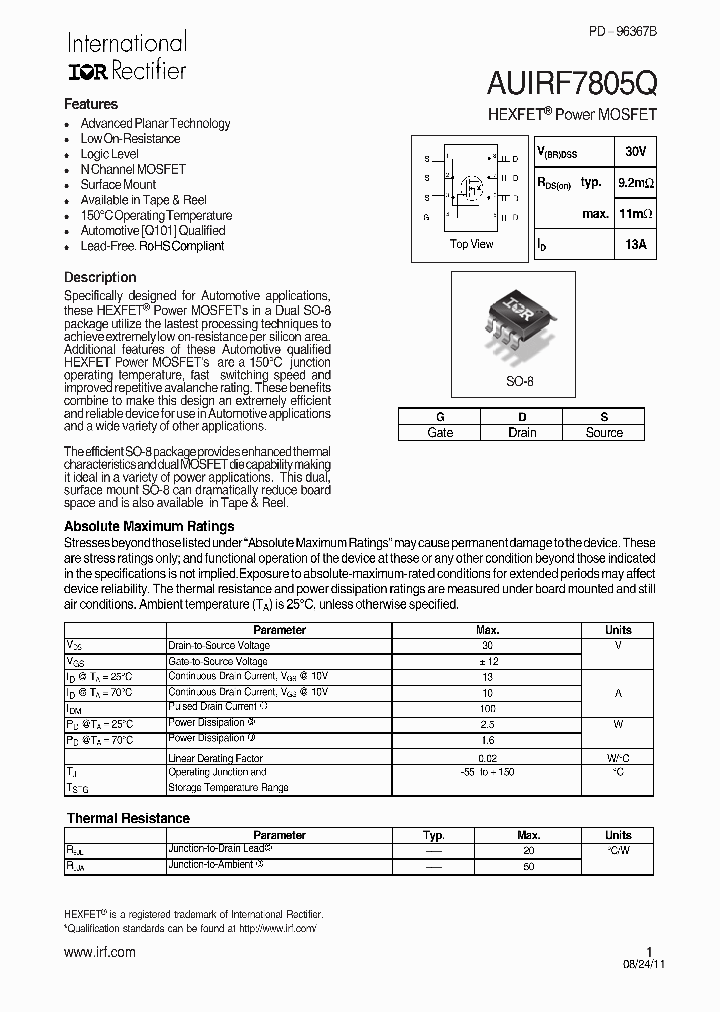 AUIRF7805QTR_7571915.PDF Datasheet