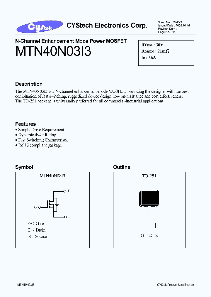 MTN40N03I3_7573301.PDF Datasheet