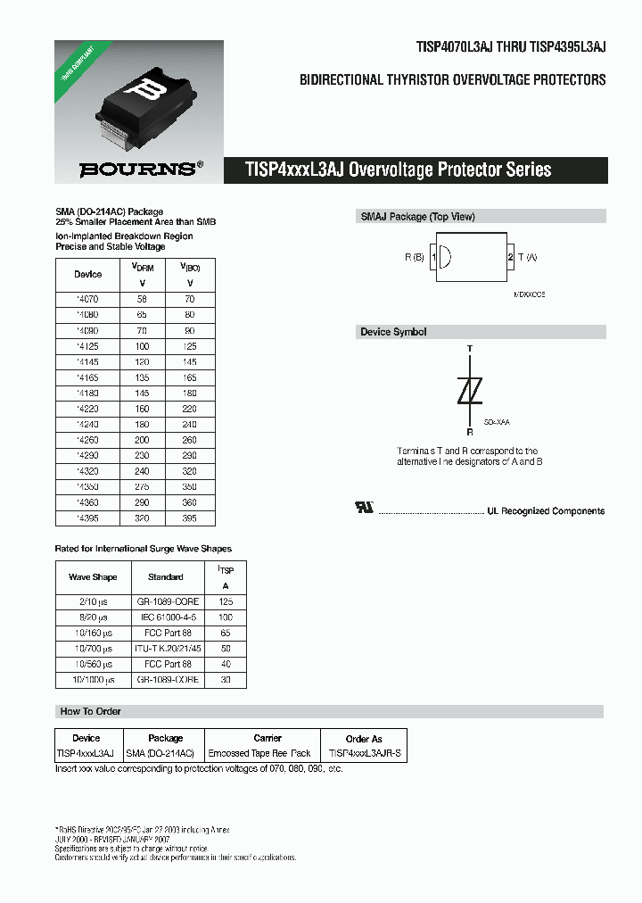 TISP4070L3AJ07_7574584.PDF Datasheet