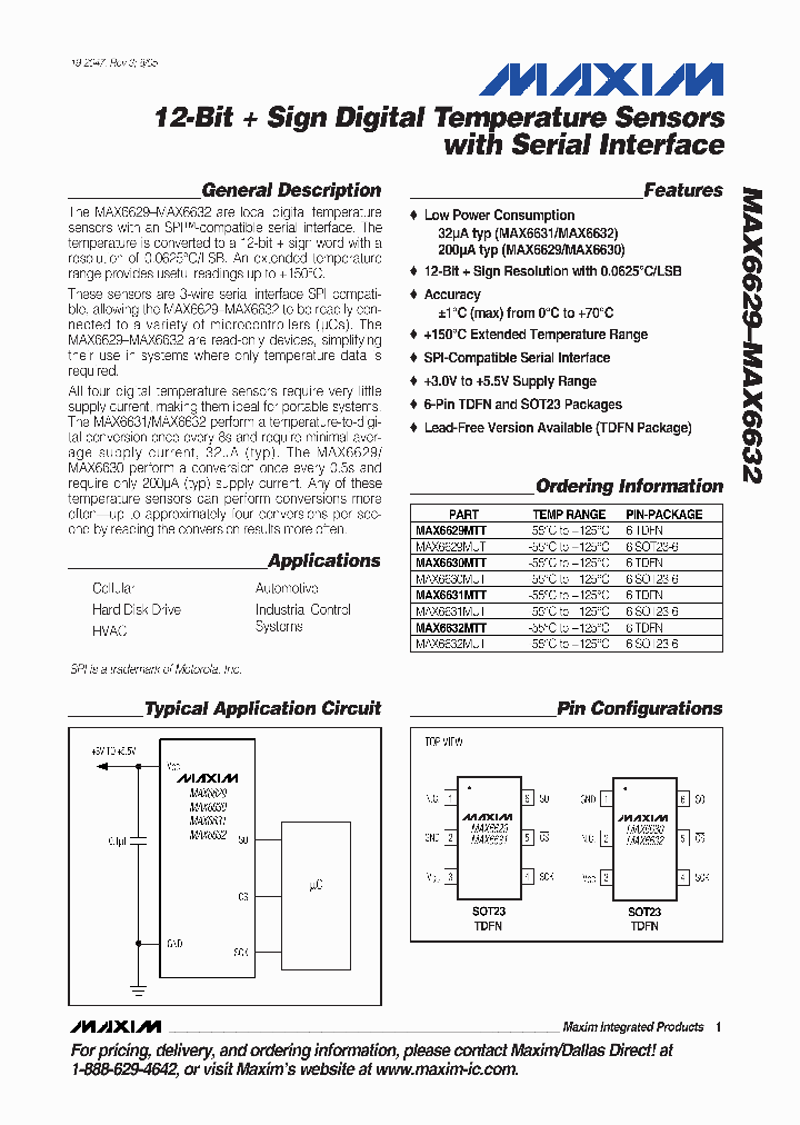 MAX6631MTTT_7574654.PDF Datasheet