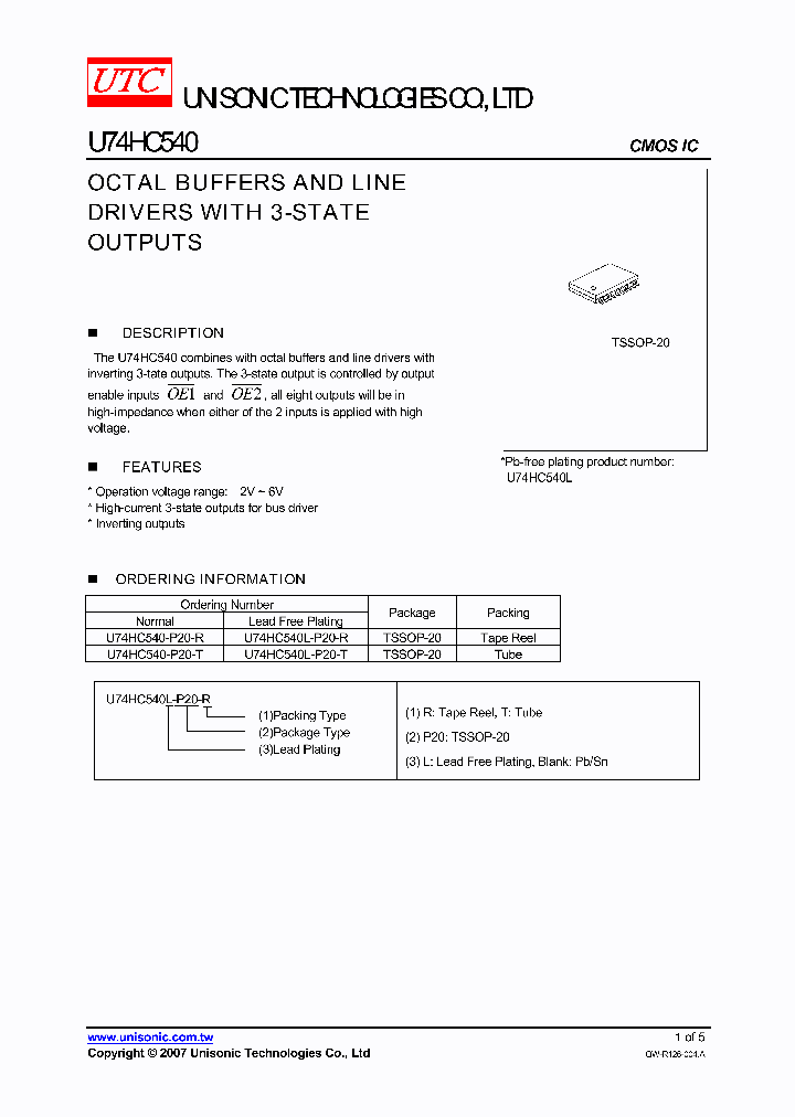 U74HC540_7574980.PDF Datasheet
