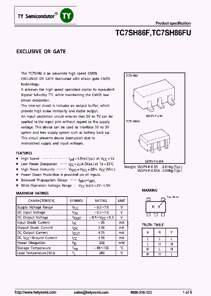 TC7SH86FU_7575460.PDF Datasheet
