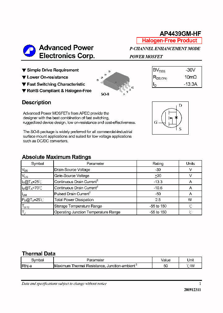 AP4439GM-HF_7576532.PDF Datasheet