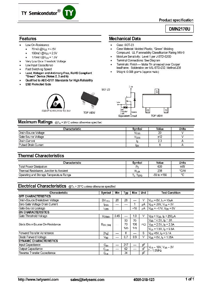 DMN2170U-7-F_7577335.PDF Datasheet