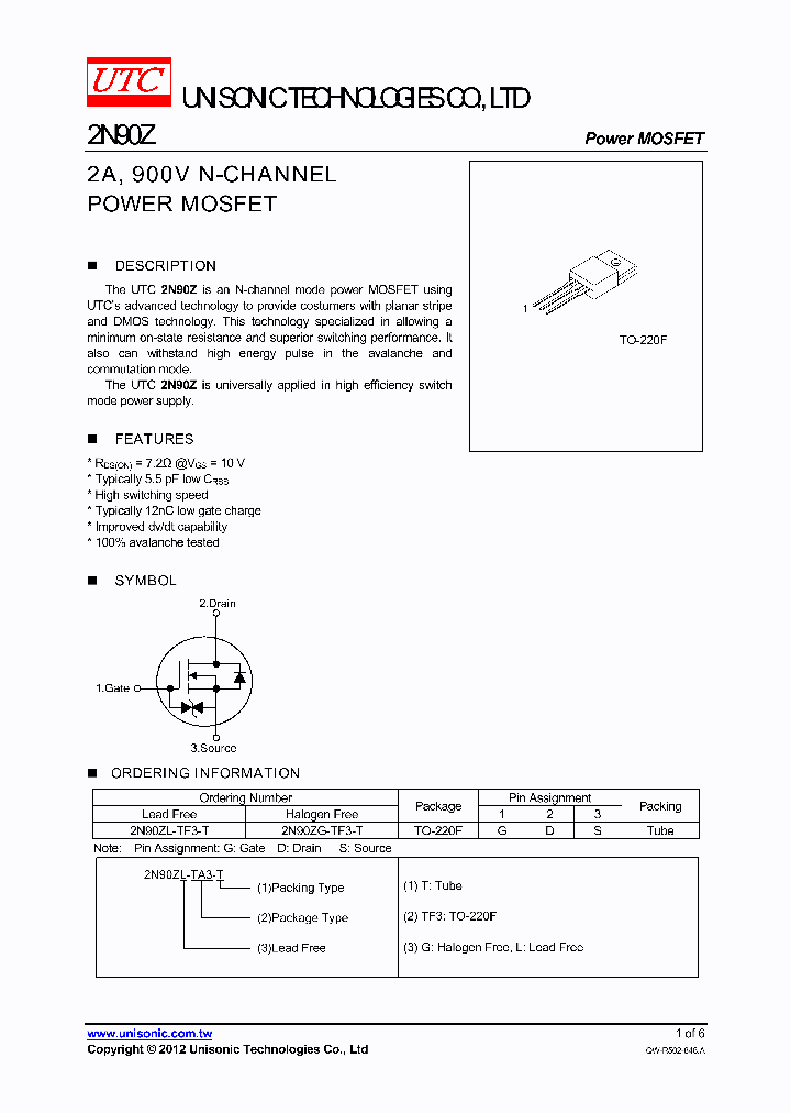 2N90ZG-TF3-T_7578382.PDF Datasheet