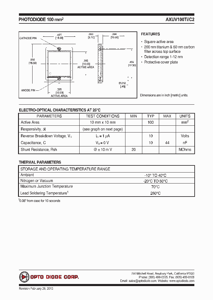 AXUV100C2_7579716.PDF Datasheet