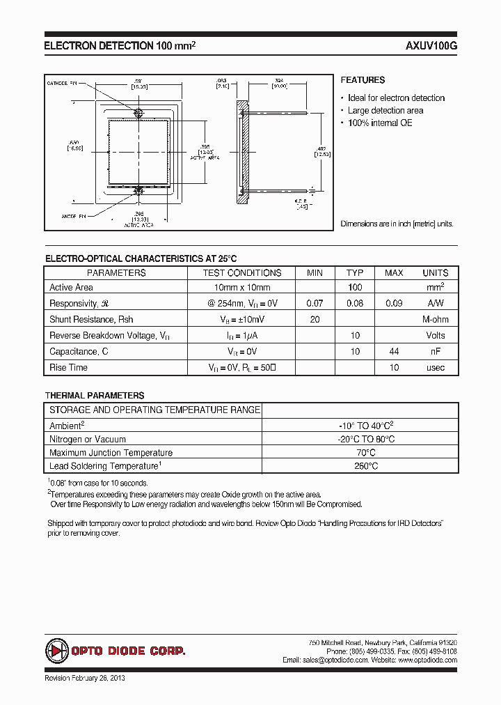 AXUV100G_7579718.PDF Datasheet